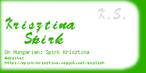 krisztina spirk business card